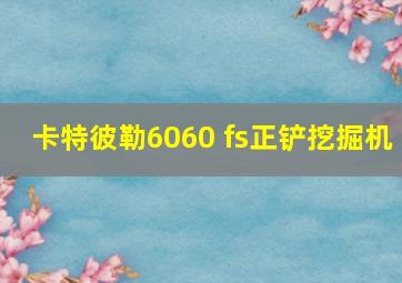 卡特彼勒6060 fs正铲挖掘机